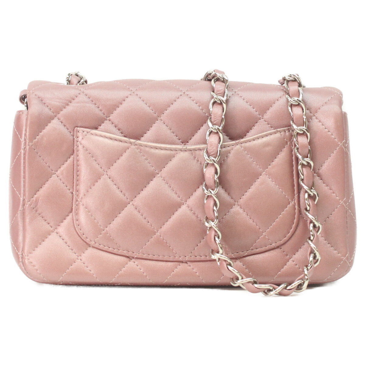 CHANEL シャネル 24番 A69900 メタリックピンク ラム シルバー金具 ミニマトラッセ20 ショルダーバッグ