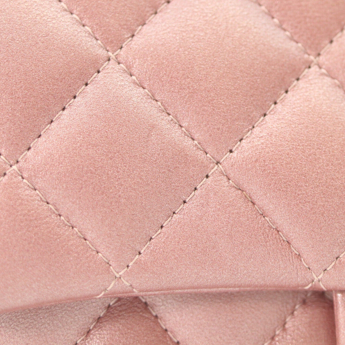 CHANEL 24th A69900 Metallic Pink Lamb Silver Hardware Mini Matelasse 20 Shoulder Bag