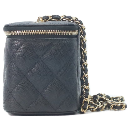 CHANEL Chanel AP1341 Black Caviar Gold Hardware Vanity Chain Shoulder Bag Shoulder Bag