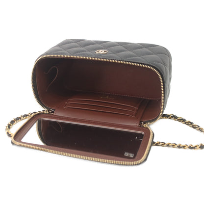 CHANEL Chanel AP1341 Black Caviar Gold Hardware Vanity Chain Shoulder Bag Shoulder Bag