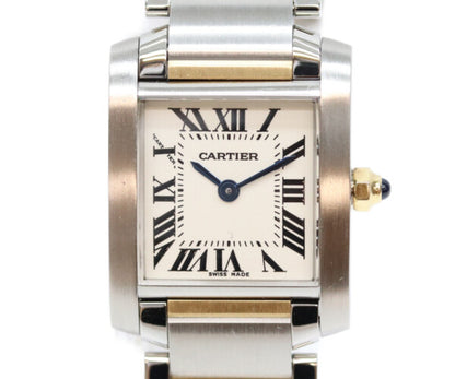 Cartier カルティエ W51007Q4 SS YG タンクフランセーズSM QZ 腕時計