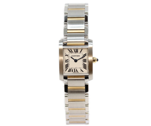 Cartier カルティエ W51007Q4 SS YG タンクフランセーズSM QZ 腕時計