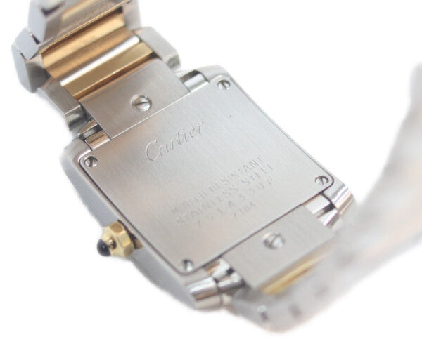 Cartier カルティエ W51007Q4 SS YG タンクフランセーズSM QZ 腕時計