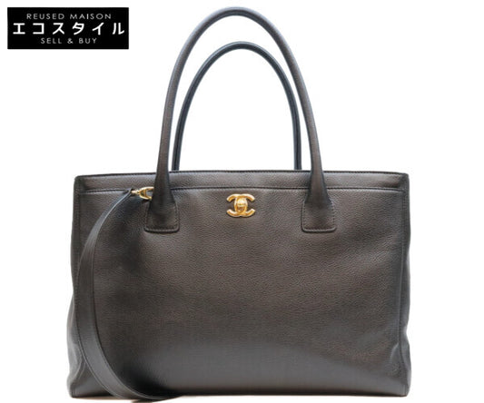 CHANEL シャネル 14番 A15206 黒 グレインドカーフ ゴールド金具 2WAY エグゼクティブトート トートバッグ