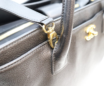 CHANEL シャネル 14番 A15206 黒 グレインドカーフ ゴールド金具 2WAY エグゼクティブトート トートバッグ