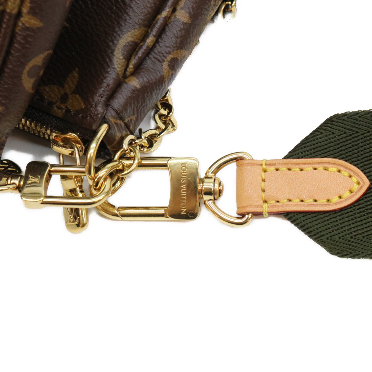 LOUIS VUITTON ルイヴィトン M44813 モノグラム カーキバンド ミュルティポシェットアクセソワール ショルダーバッグ