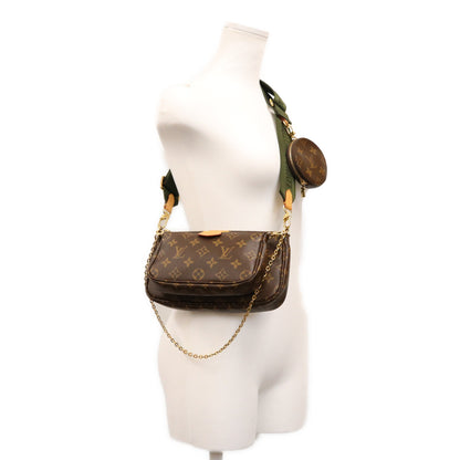 LOUIS VUITTON ルイヴィトン M44813 モノグラム カーキバンド ミュルティポシェットアクセソワール ショルダーバッグ