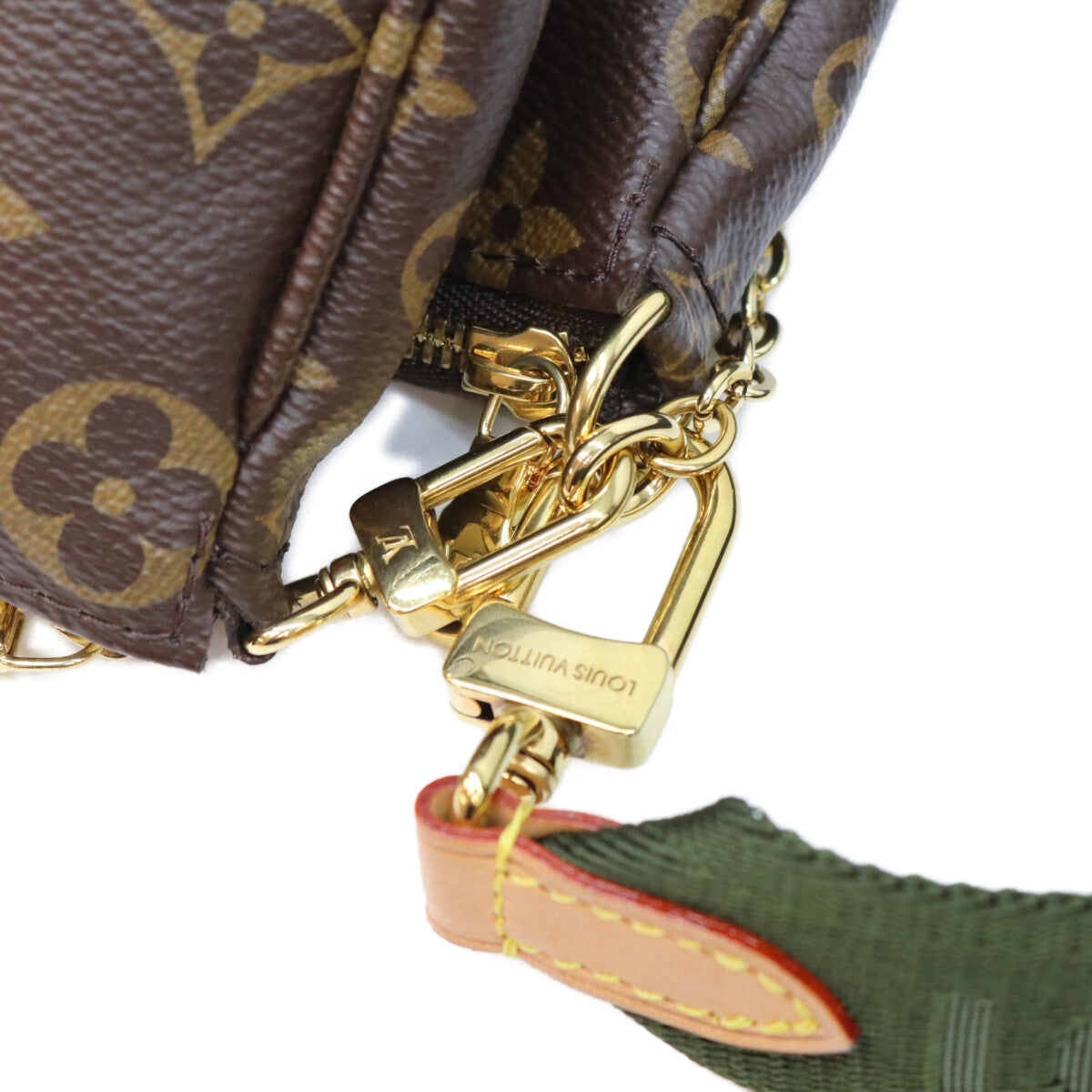 LOUIS VUITTON ルイヴィトン M44813 モノグラム カーキバンド ミュルティポシェットアクセソワール ショルダーバッグ