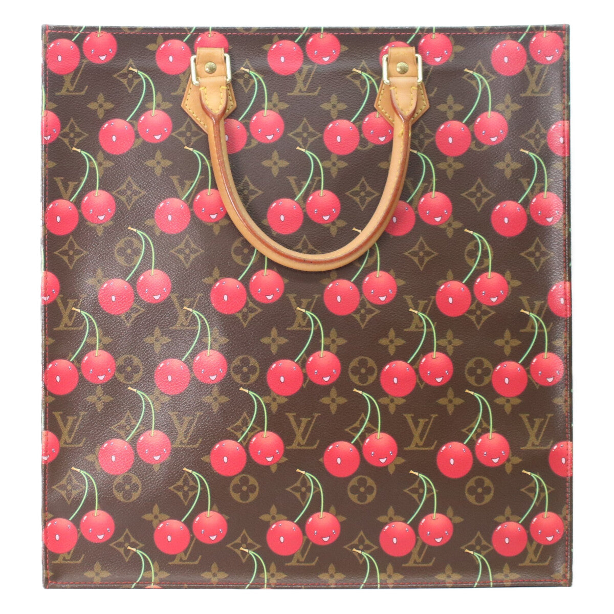 LOUIS VUITTON 2005 M95010 Monogram Cerises Sac Plat Tote Bag