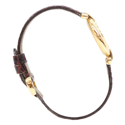 Cartier カルティエ 95年 W1000654 925 マストコリゼヴェルメイユSM アイボリー文字盤 QZ 革 腕時計