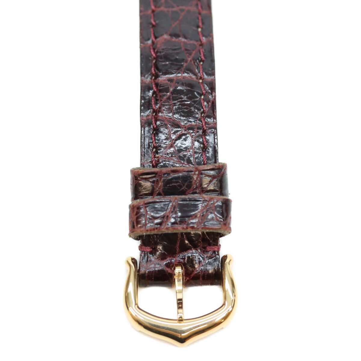 Cartier カルティエ 95年 W1000654 925 マストコリゼヴェルメイユSM アイボリー文字盤 QZ 革 腕時計