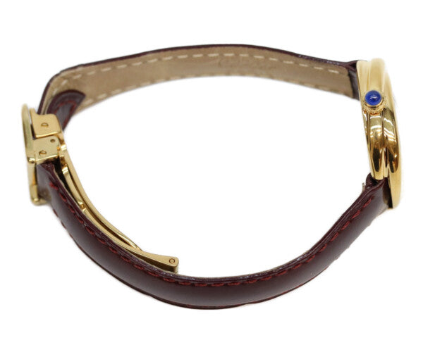 Cartier カルティエ W1010744 925 マストトリニティヴェルメイユSM 飛びアラビアホワイト文字盤 QZ 腕時計
