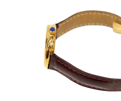 Cartier カルティエ W1010744 925 マストトリニティヴェルメイユSM 飛びアラビアホワイト文字盤 QZ 腕時計