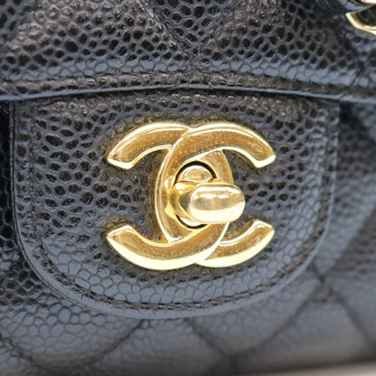 CHANEL シャネル 19番 A01112 黒 キャビア ゴールド金具 マトラッセ25 ショルダーバッグ