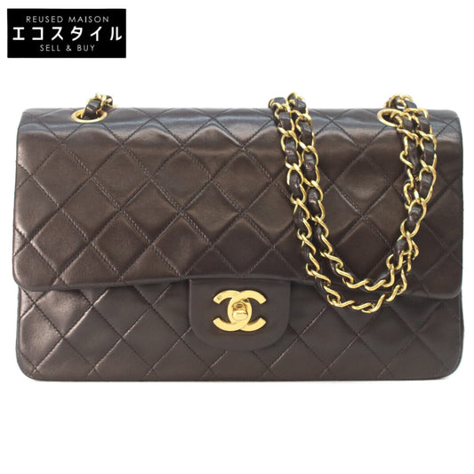 CHANEL 3rd A01112 Black Lambskin Gold Hardware Matelasse 25 Shoulder Bag