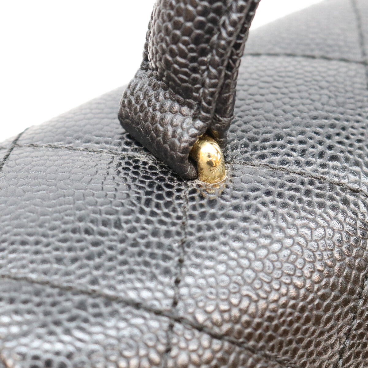 CHANEL No. 8 A12397 Black Caviar Top-Handle Bag Handbag