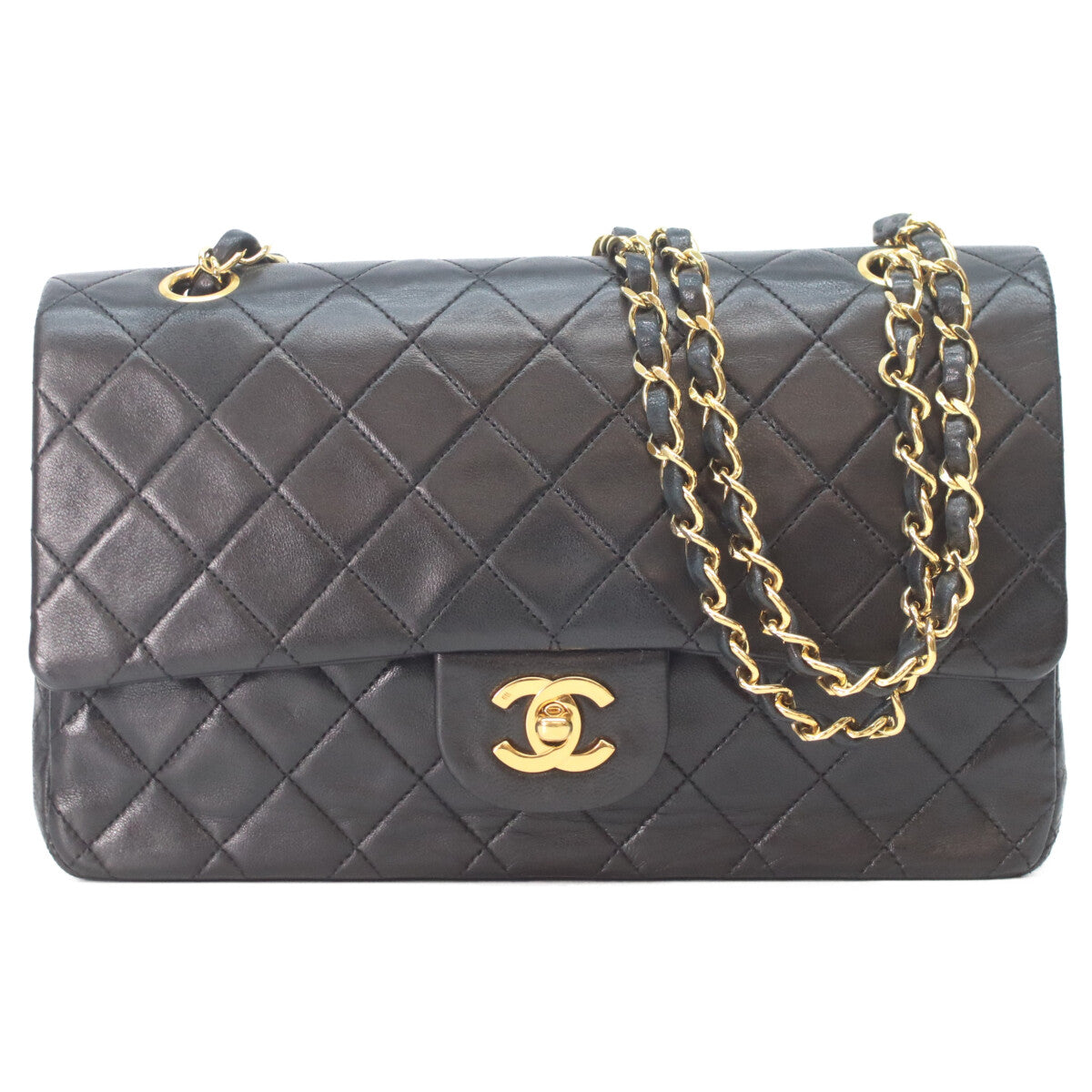 CHANEL シャネル 1番 A01112 黒 ラム ゴールド金具 マトラッセ25