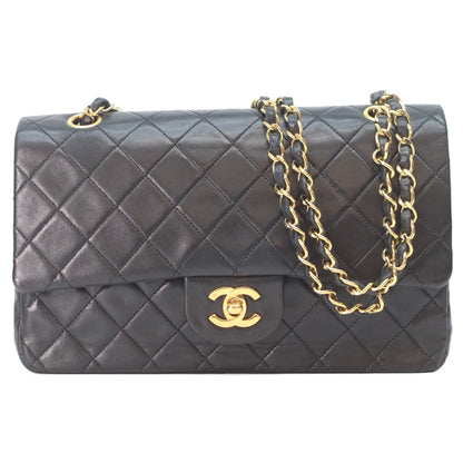CHANEL シャネル 1番 A01112 黒 ラム ゴールド金具 マトラッセ25 ショルダーバッグ