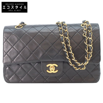CHANEL シャネル 1番 A01112 黒 ラム ゴールド金具 マトラッセ25 ショルダーバッグ