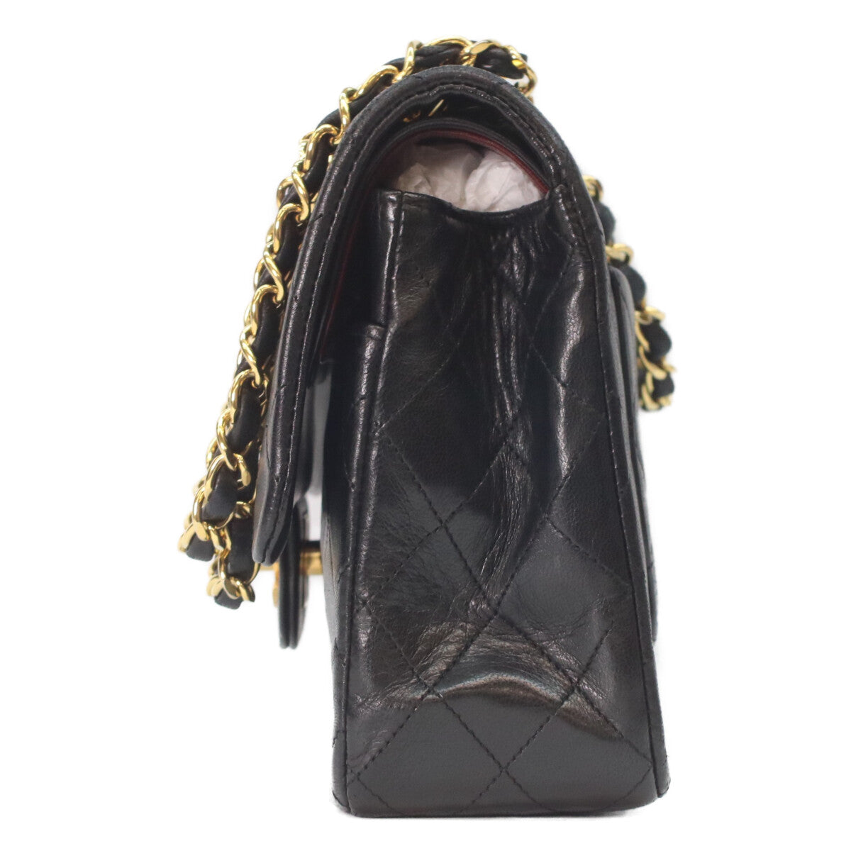 CHANEL シャネル 1番 A01112 黒 ラム ゴールド金具 マトラッセ25