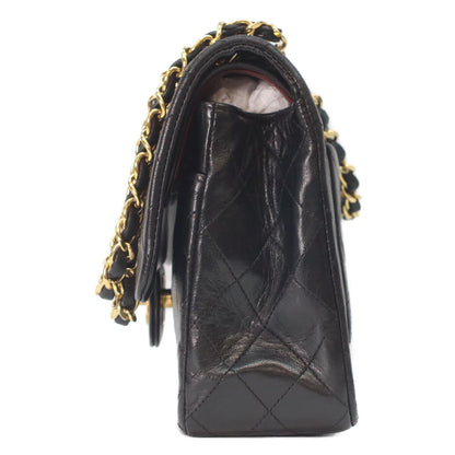 CHANEL シャネル 1番 A01112 黒 ラム ゴールド金具 マトラッセ25 ショルダーバッグ