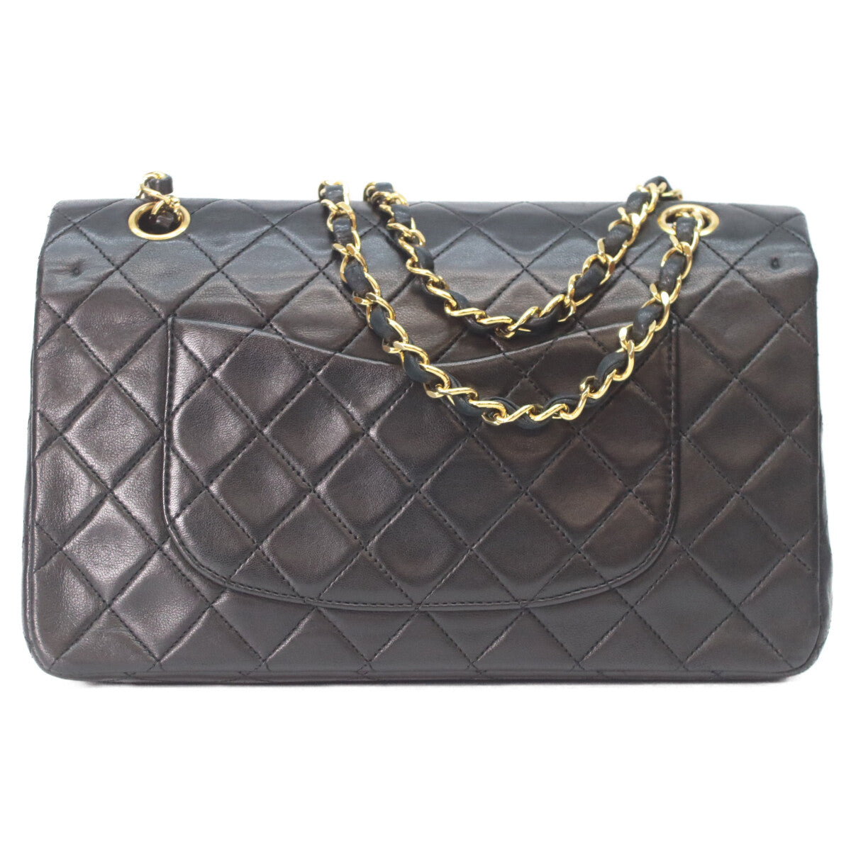 CHANEL シャネル 1番 A01112 黒 ラム ゴールド金具 マトラッセ25