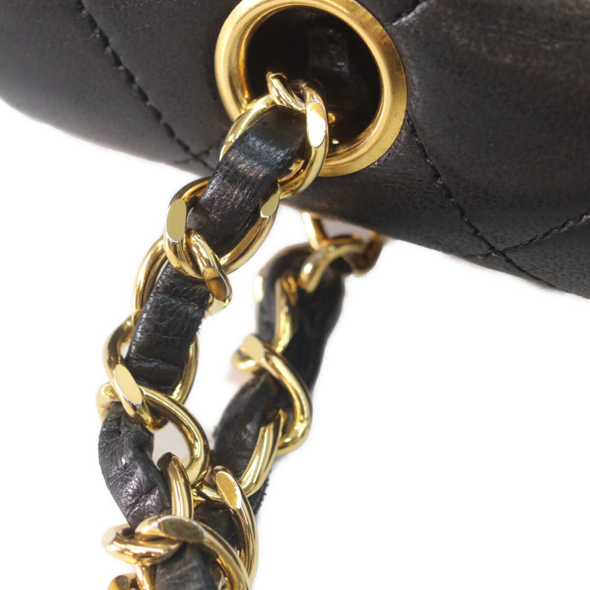 CHANEL シャネル 1番 A01112 黒 ラム ゴールド金具 マトラッセ25 ショルダーバッグ
