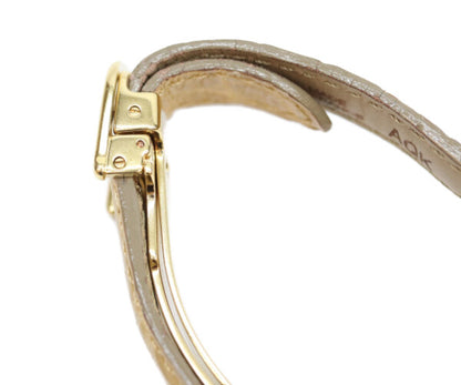 Cartier カルティエ 94年 W1000654 925 マストコリゼヴェルメイユSM ゴールド文字盤 QZ 革 腕時計