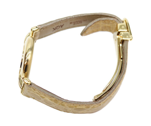 Cartier カルティエ 94年 W1000654 925 マストコリゼヴェルメイユSM ゴールド文字盤 QZ 革 腕時計
