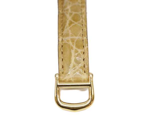 Cartier カルティエ 94年 W1000654 925 マストコリゼヴェルメイユSM ゴールド文字盤 QZ 革 腕時計