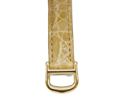 Cartier カルティエ 94年 W1000654 925 マストコリゼヴェルメイユSM ゴールド文字盤 QZ 革 腕時計