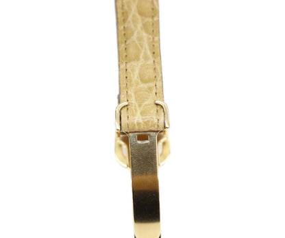 Cartier カルティエ 94年 W1000654 925 マストコリゼヴェルメイユSM ゴールド文字盤 QZ 革 腕時計