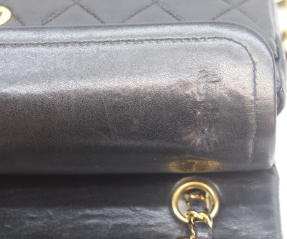 CHANEL シャネル 4番 A01113 黒ラム ゴールド金具 Wフラップ マトラッセ23 ショルダーバッグ