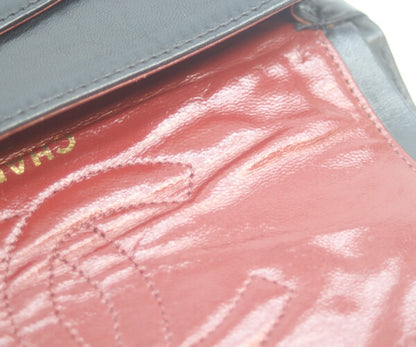 CHANEL シャネル 0番 黒ラム ダブルフラップ パリ限定 ミニマトラッセ22 ショルダーバッグ