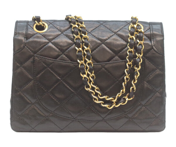 CHANEL シャネル 0番 黒ラム ダブルフラップ パリ限定 ミニマトラッセ22 ショルダーバッグ