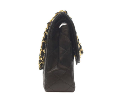 CHANEL シャネル 0番 黒ラム ダブルフラップ パリ限定 ミニマトラッセ22 ショルダーバッグ