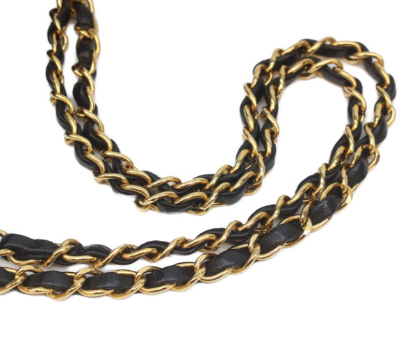 CHANEL シャネル 5番 A01113 黒ラム ゴールド金具 Wフラップ マトラッセ23 ショルダーバッグ