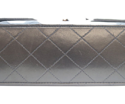 CHANEL シャネル 5番 A01113 黒ラム ゴールド金具 Wフラップ マトラッセ23 ショルダーバッグ