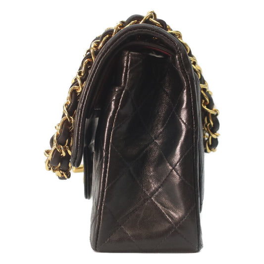 CHANEL Chanel No. 2 A01113 Black Lambskin Gold Hardware Double-Flap Matelassé 23 Shoulder Bag