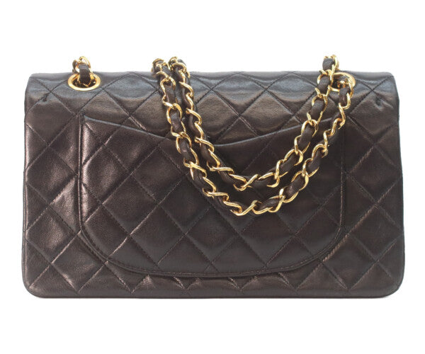 CHANEL シャネル 2番 A01113 黒ラム ゴールド金具 Wフラップ マトラッセ23 ショルダーバッグ