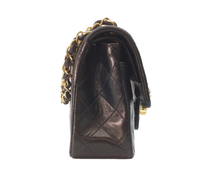CHANEL シャネル 2番 A01113 黒ラム ゴールド金具 Wフラップ マトラッセ23 ショルダーバッグ