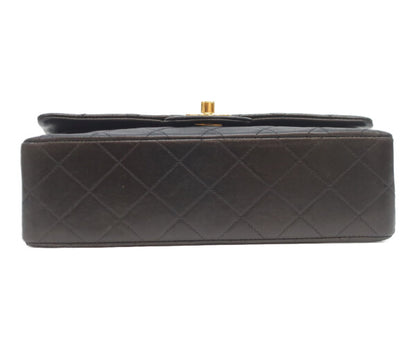 CHANEL シャネル 2番 A01113 黒ラム ゴールド金具 Wフラップ マトラッセ23 ショルダーバッグ