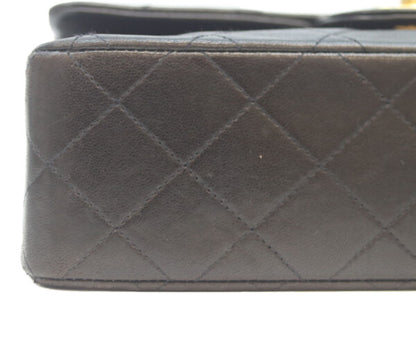 CHANEL シャネル 2番 A01113 黒ラム ゴールド金具 Wフラップ マトラッセ23 ショルダーバッグ