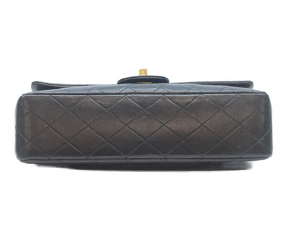CHANEL シャネル 1番 A01112 黒ラム ゴールド金具 Wフラップ マトラッセ25 ショルダーバッグ