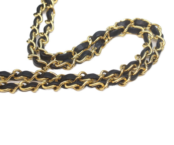 CHANEL シャネル 1番 A01112 黒ラム ゴールド金具 Wフラップ マトラッセ25 ショルダーバッグ