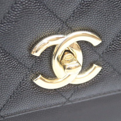 CHANEL 香奈儿 23号 A93607 黑色鱼子酱纹 金色五金 Business Affinity 两用包 单肩包