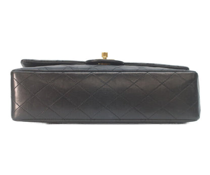CHANEL シャネル 1番 A01112 黒ラム ゴールド金具 Wフラップ マトラッセ25 ショルダーバッグ