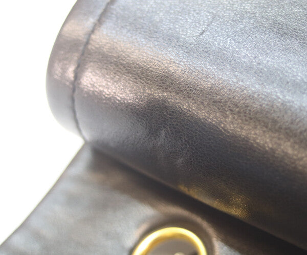CHANEL シャネル 2番 A01112 黒ラム ゴールド金具 Wフラップ マトラッセ25 ショルダーバッグ