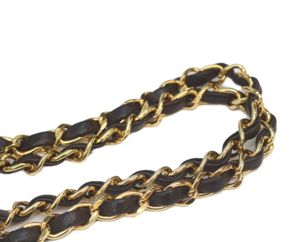CHANEL シャネル 2番 A01112 黒ラム ゴールド金具 Wフラップ マトラッセ25 ショルダーバッグ