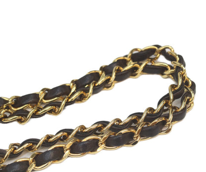 CHANEL シャネル 2番 A01112 黒ラム ゴールド金具 Wフラップ マトラッセ25 ショルダーバッグ